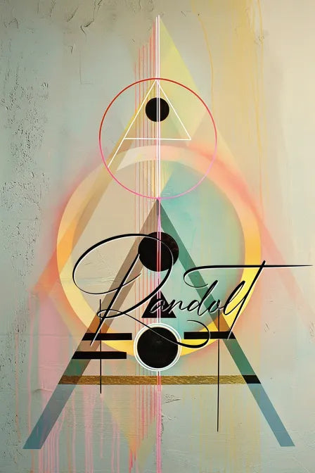 Abstract art featuring geometric shapes and vibrant colors in a modern aesthetic.