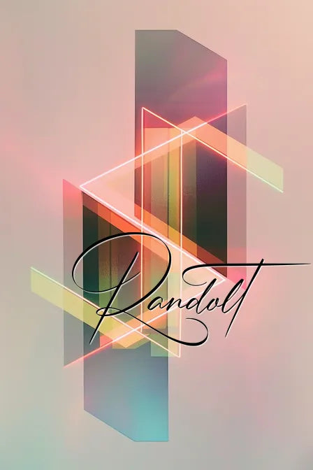 Abstract digital artwork with interactive geometric shapes and soft gradients.